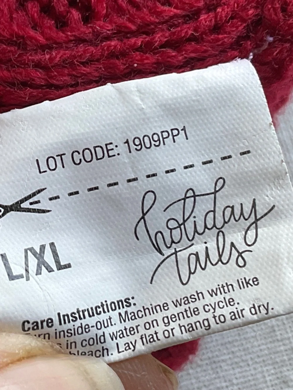 Holiday Tails Red Matching Knit Hats—Adult (OS) and Dog (L/XL)!